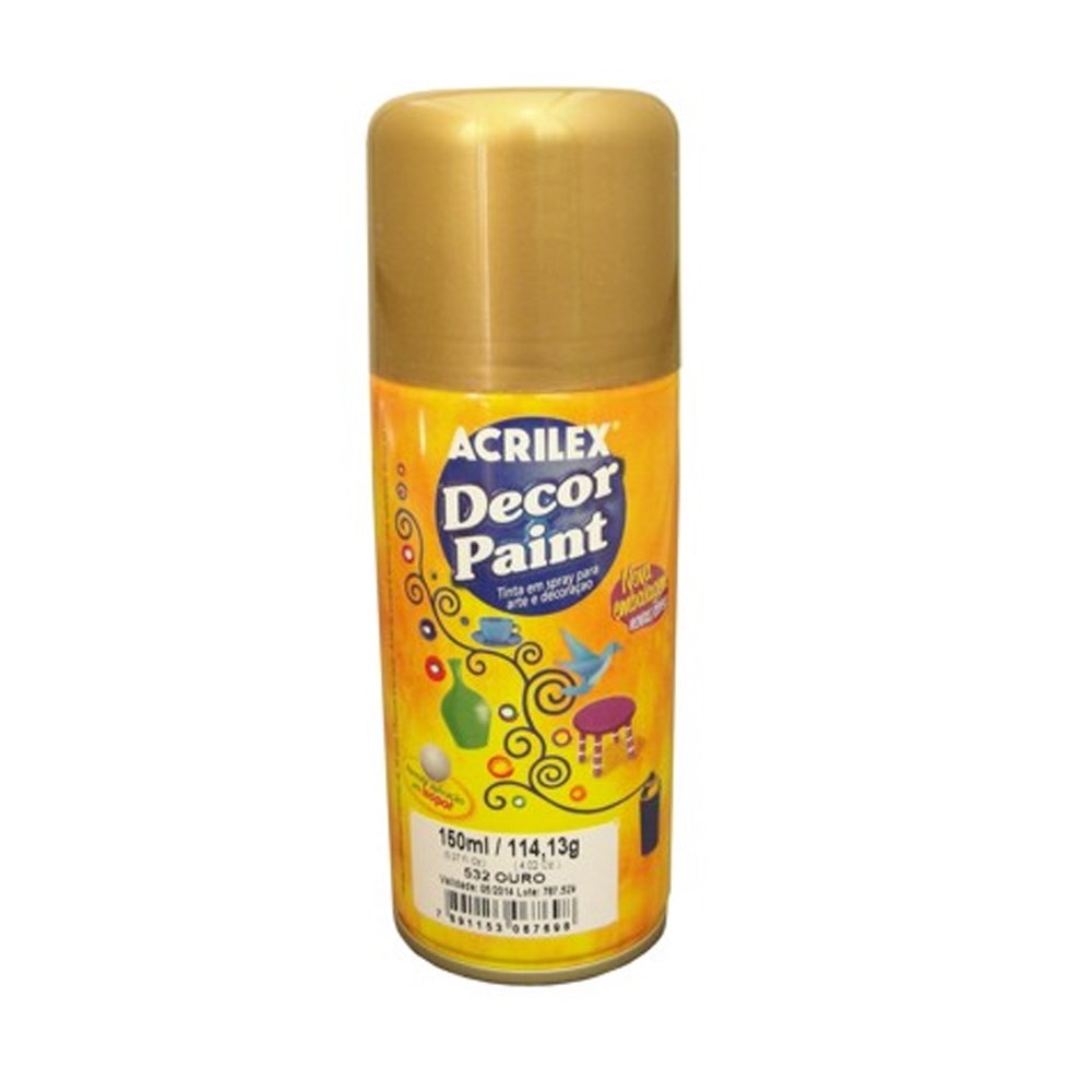 Tinta Spray Decor Paint Ouro 150ml Tinta Spray Decor Paint Ouro 150ml