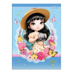 Caderno Brochura Costurado Sem Mola Universitário Grande Capa Dura 48 Folhas Jolie - Estampas Sortid