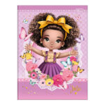 Caderno Brochura Costurado Sem Mola Universitário Grande Capa Dura 48 Folhas Jolie - Estampas Sortid