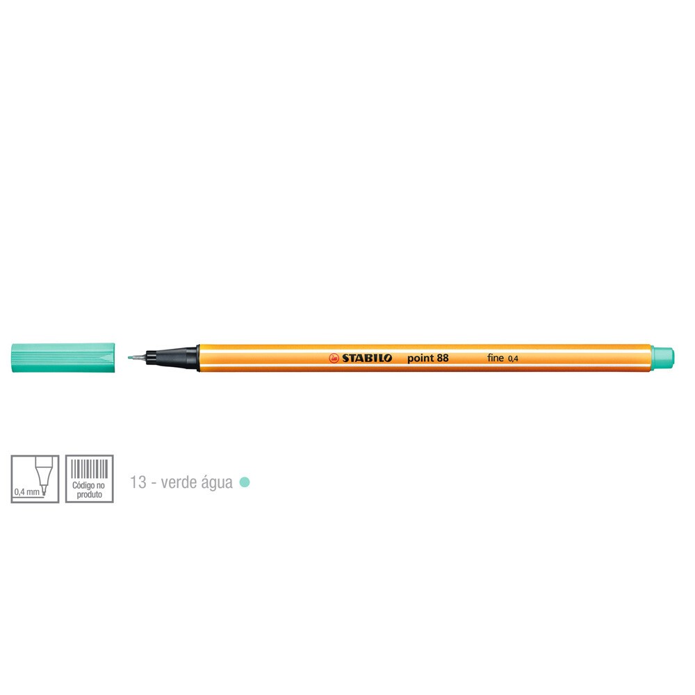 Caneta Stabilo Point 88/13 - Cor Verde Agua Caneta Stabilo Point 88/13 - Cor Verde Agua
