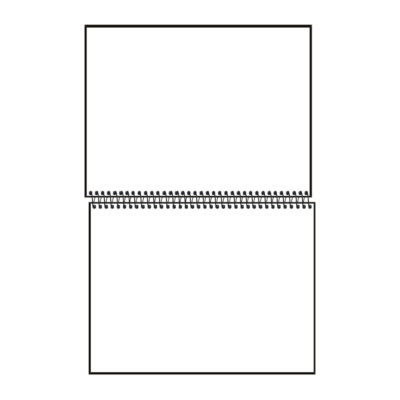 Caderno Espiral Sketchbook Académie 50 Folhas Sem Linha Capa Plástica – Preto