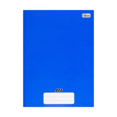 Caderno Brochura Costurado Sem Mola Universitário Grande Capa Dura 96 Folhas D+ : Azul