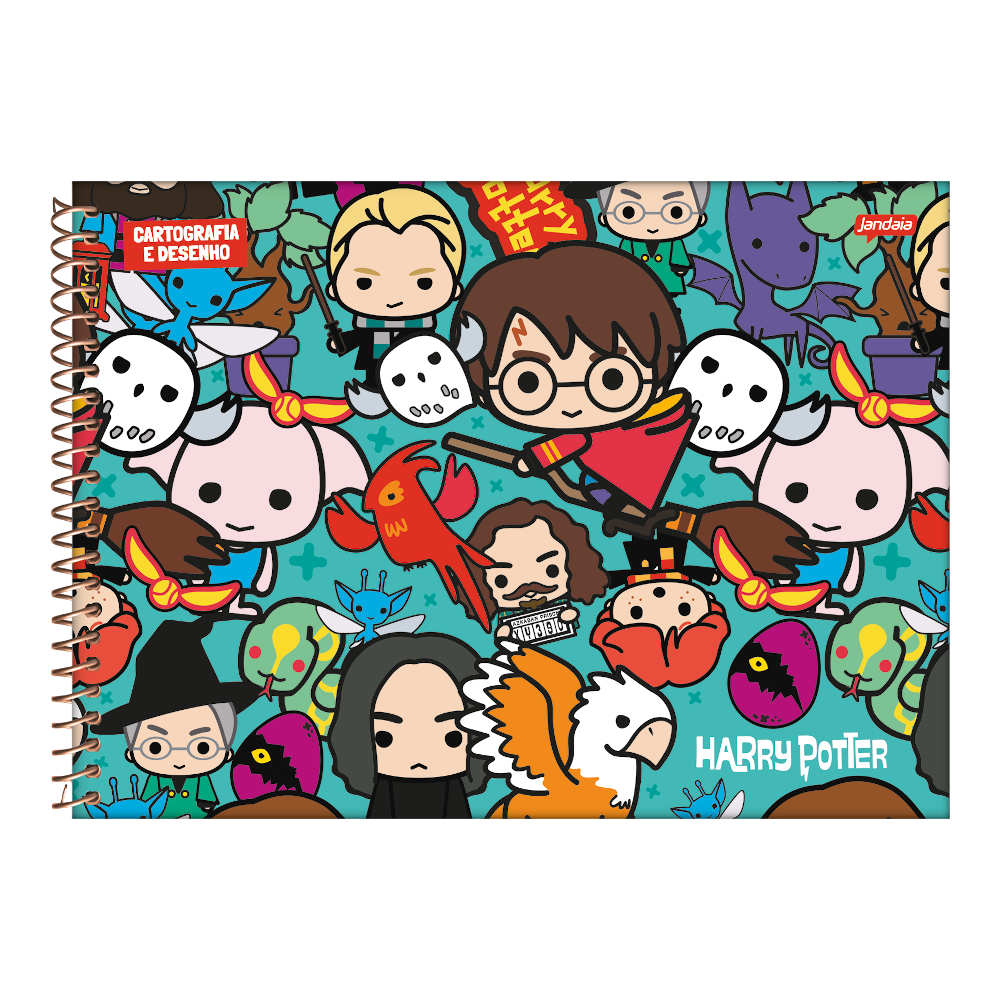 Caderno Desenho E Cartografia Espiral Harry Potter - Estampas Diversas Caderno Desenho E Cartografia Espiral Harry Potter - Estampas Diversas