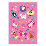 Caderno 1/4 Pequeno Brochura Costurado Sem Mola Capa Dura 96 Folhas D+ - Estampas Sortidas