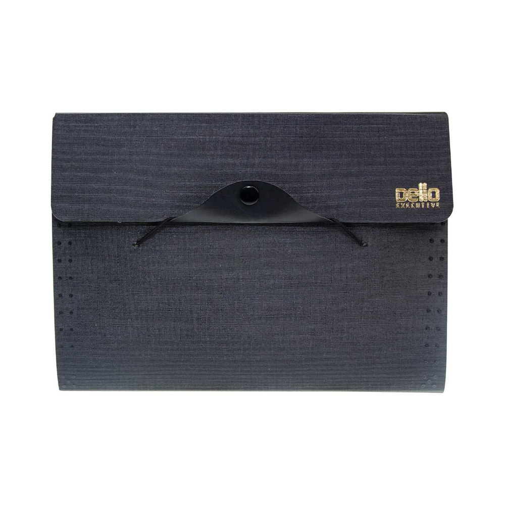 Pasta Sanfonada A4 Executive Com 12 Divisorias - Preta Pasta Sanfonada A4 Executive Com 12 Divisorias - Preta