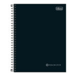 Caderno Espiral Colegial Médio Capa Dura 80 Folhas Executivo Organizer - Preto