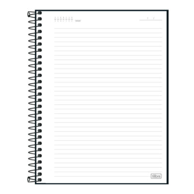 Caderno Espiral Colegial Médio Capa Dura 80 Folhas Executivo Organizer – Preto