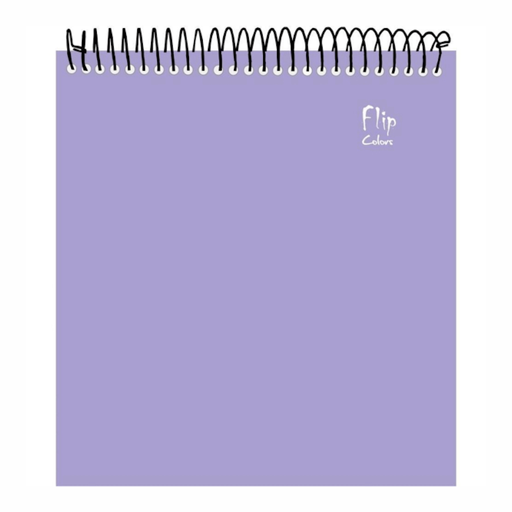 Caderno Flip Espiral Neutro Colors Com 80 Folhas - Lilás Caderno Flip Espiral Neutro Colors Com 80 Folhas - Lilás