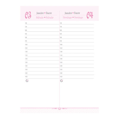 Agenda Costurada Rosa 2026 – Rosé Claro