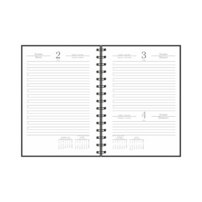 Agenda Espiral Diária Cristal 2026 – Cores Sortidas