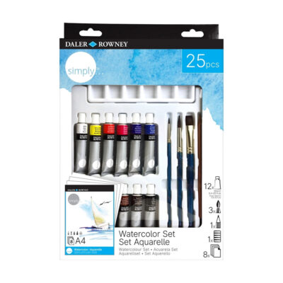 Kit Aquarela Simply Watercolor Set Com 25 Unidades Kit Aquarela Simply Watercolor Set Com 25 Unidades