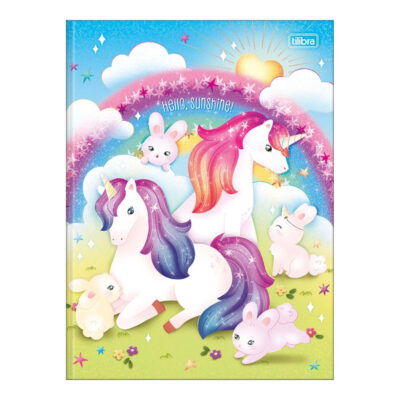 Caderno Brochura Costurado Sem Mola Universitário Grande Capa Dura 80 Folhas Blink - Estampas Sortid