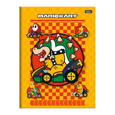 Caderno Brochura Costurado Sem Mola Universitário Grande Capa Dura 80 Folhas Super Mario – Estampas