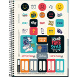 Caderno Espiral Universitário Grande Capa Dura 320 Folhas 20 Matérias Show - Estampas Sortidas