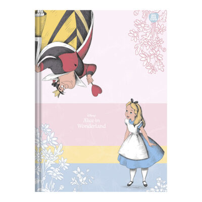Caderno Brochura Costurado Sem Mola Universitário Grande Capa Dura 80 Folhas Alice In Wonderland- es