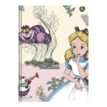 Caderno Brochura Costurado Sem Mola Universitário Grande Capa Dura 80 Folhas Alice In Wonderland- es Caderno Brochura Costurado Sem Mola Universitário Grande Capa Dura 80 Folhas Alice In Wonderland- es