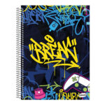 Caderno 1/4 Pequeno Espiral Capa Dura 96 Folhas Kbom - Estampas Sortidas