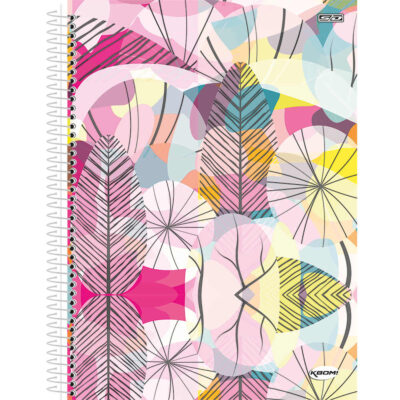 Caderno 1/4 Pequeno Espiral Capa Dura 96 Folhas Kbom – Estampas Sortidas