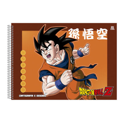 Caderno De Desenho E Cartografia Espiral 60 Folhas Dragon Ball - Estampas Sortidas