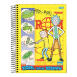 Caderno Espiral Universitário Grande Capa Dura 240 Folhas 15 Matérias Rick And Morty - Estampas Sort