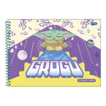 Caderno Desenho E Cartografia Espiral Grogu - Estampas Diversas Caderno Desenho E Cartografia Espiral Grogu - Estampas Diversas