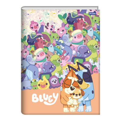 Caderno 1/4 Pequeno Brochura Costurado Sem Mola Capa Dura 80 Folhas Bluey - Estampas Sortidas