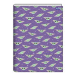 Caderno 1/4 Pequeno Brochura Costurado Sem Mola Capa Dura 80 Folhas Grogu - Estampas Sortidas