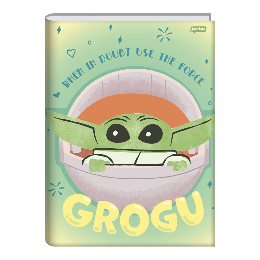 Caderno Brochura Costurado Sem Mola Universitário Grande Capa Dura 80 Folhas Grogu - Estampas Sortid Caderno Brochura Costurado Sem Mola Universitário Grande Capa Dura 80 Folhas Grogu - Estampas Sortid