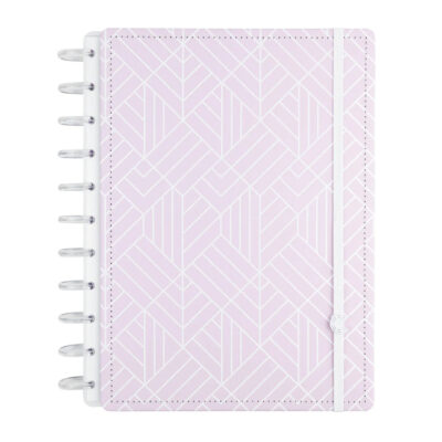 Caderno Inteligente Universit rio Grande Espiral Com 140 Folhas G+ Linhas Brancas - Ice Pink