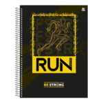 Caderno Espiral Universitário Grande Capa Dura 80 Folhas Be Strong - Estampas Sortidas