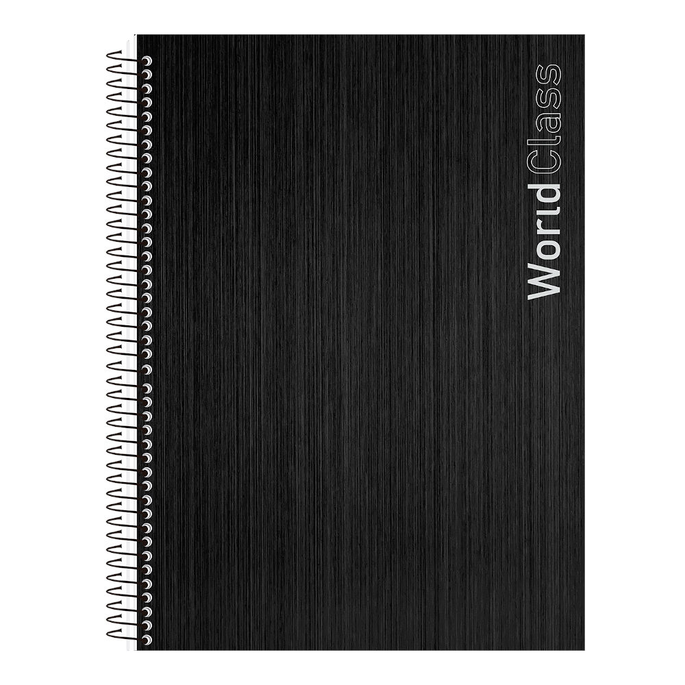 Caderno Espiral Universitário Grande Capa Dura 160 Folhas 10 Matérias World Class - Cores Sortidas Caderno Espiral Universitário Grande Capa Dura 160 Folhas 10 Matérias World Class - Cores Sortidas