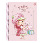 Caderno Espiral Colegial Médio Capa Dura 80 Folhas Moranguinho - Estampas Sortidas