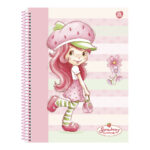 Caderno Espiral Colegial Médio Capa Dura 80 Folhas Moranguinho - Estampas Sortidas