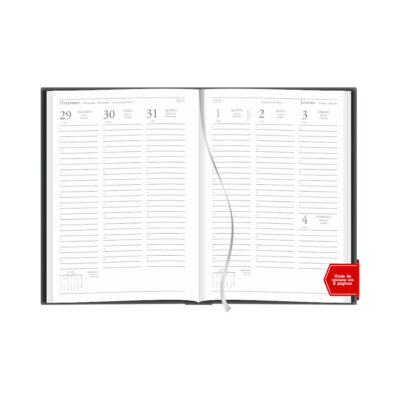 Agenda Costurada Semanal Coral Clássica 2026 – Cores Sortidas