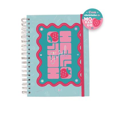 Caderno Espiral Universitário Grande Capa Dura Com 80 Folhas Smart - Hello