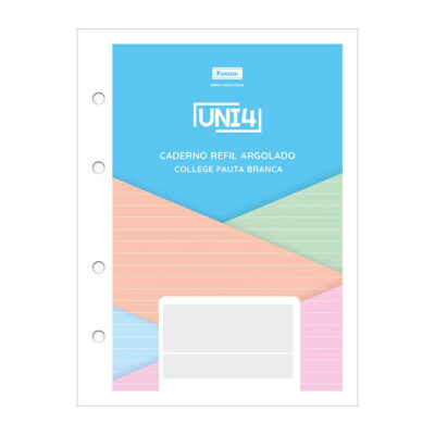 Bloco Refil Fichário Caderno Argolado Colegial 4 Furos 60 Folhas Uni 4 Bloco Refil Fichário Caderno Argolado Colegial 4 Furos 60 Folhas Uni 4