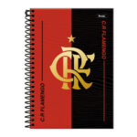 Caderno 1/4 Pequeno Espiral Capa Dura 80 Folhas Flamengo - Estampas Sortidas