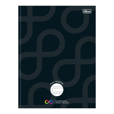 Caderno Brochura Costurado Sem Mola Univeritário Grande Capa Dura 80 Folhas Neuro - Cores Sortidas