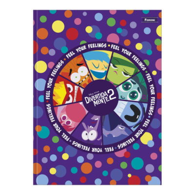 Caderno Colegial Médio Costurado 160 Folhas Divertidamento 2 – Estampas Sortidas