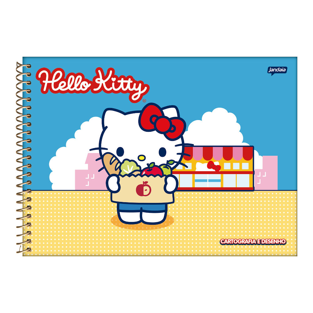 Caderno Desenho E Cartografia Espiral Hello Kitty - Estampas Sortidas Caderno Desenho E Cartografia Espiral Hello Kitty - Estampas Sortidas