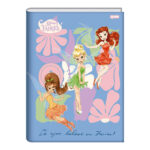 Caderno 1/4 Pequeno Brochura Costurado Sem Mola Capa Dura 80 Folhas Fadas - Estampas Sortidas