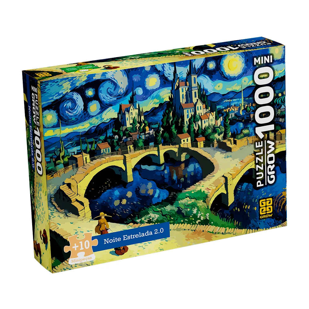 Quebra-Cabeça Com 1000 Peças Mini - Noite Estrelada 2.0 Quebra-Cabeça Com 1000 Peças Mini - Noite Estrelada 2.0