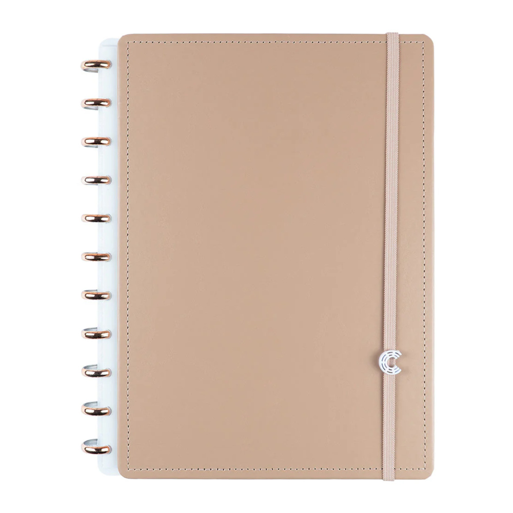 Caderno Inteligente 1/4 A5 Pequeno Espiral Com 80 Folhas - Cappuccino Caderno Inteligente 1/4 A5 Pequeno Espiral Com 80 Folhas - Cappuccino