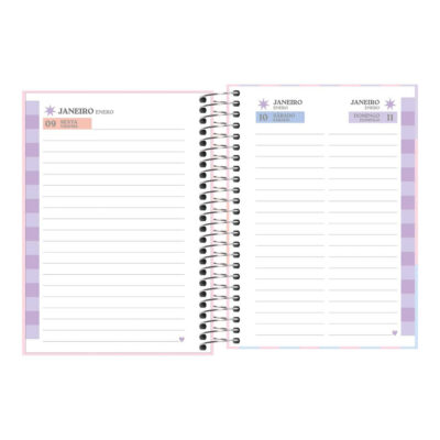 Agenda Espiral Happy M4 2026 – Cores Sortidas