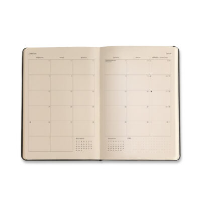 Agenda Planner Diária 2026 – Libélulas – Preta