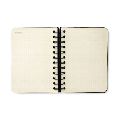 Agenda Planner Espiral Wire-O Diária 2026 – Doce Florada – Preta