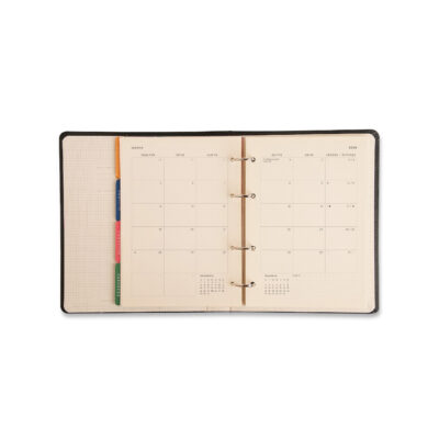 Fichário Agenda Planner Argolado 2026 – Bossa Nova – Boêmia – Caramelo