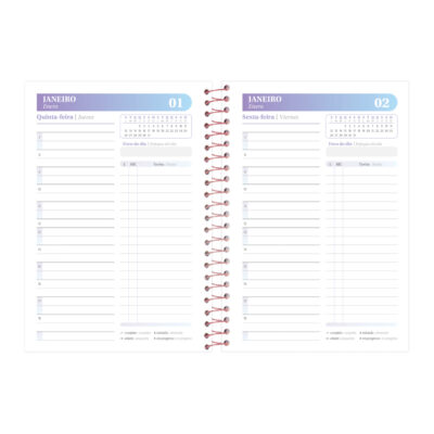 Agenda Espiral Blush 2026 – Estampas Sortidas