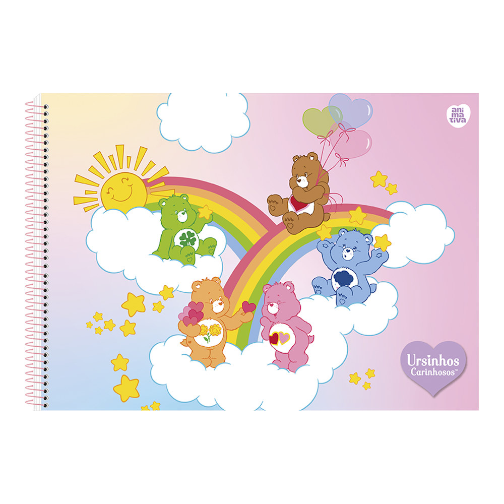 Caderno De Desenho E Cartografia Espiral 60 Folhas Ursinhos Carinhosos - Estampas Sortidas Caderno De Desenho E Cartografia Espiral 60 Folhas Ursinhos Carinhosos - Estampas Sortidas