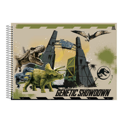 Caderno De Desenho E Cartografia Espiral 60 Folhas Jurassic World - Estampas Sortidas Caderno De Desenho E Cartografia Espiral 60 Folhas Jurassic World - Estampas Sortidas
